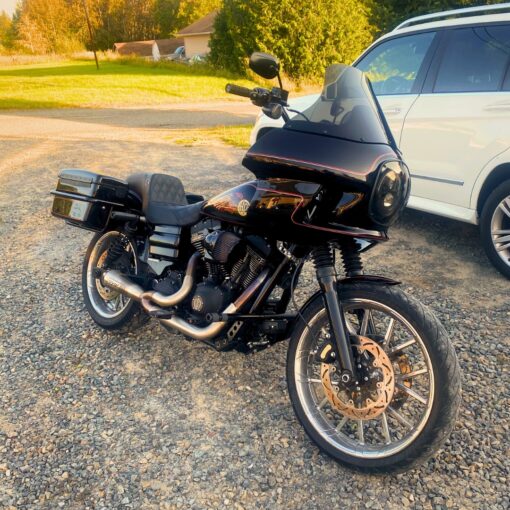Harley FXDLS 14 with recurve plus headlight cover S. McPhee @cliptechcustoms