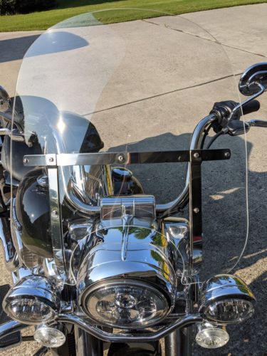 Click to view full screen Road King | Harley Davidson Replacement Windshield (5 Holes Across Horizontal Bracket) photo review