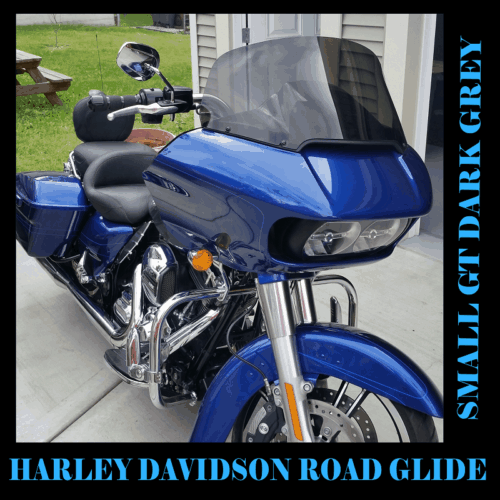 Trichtu Mount 13 Inch Black Windshield For Harley-Davidson Road Glide FLTR/FLTRX 2015+ – ABS Plastic, Pre-Drilled