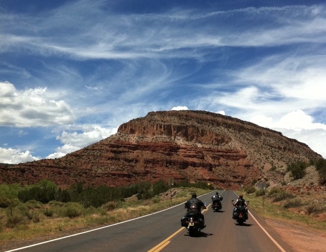 motorcyclists riding on scenic arizona highway people traveling travel adventure