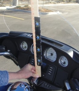 measuring motorcycle windshield