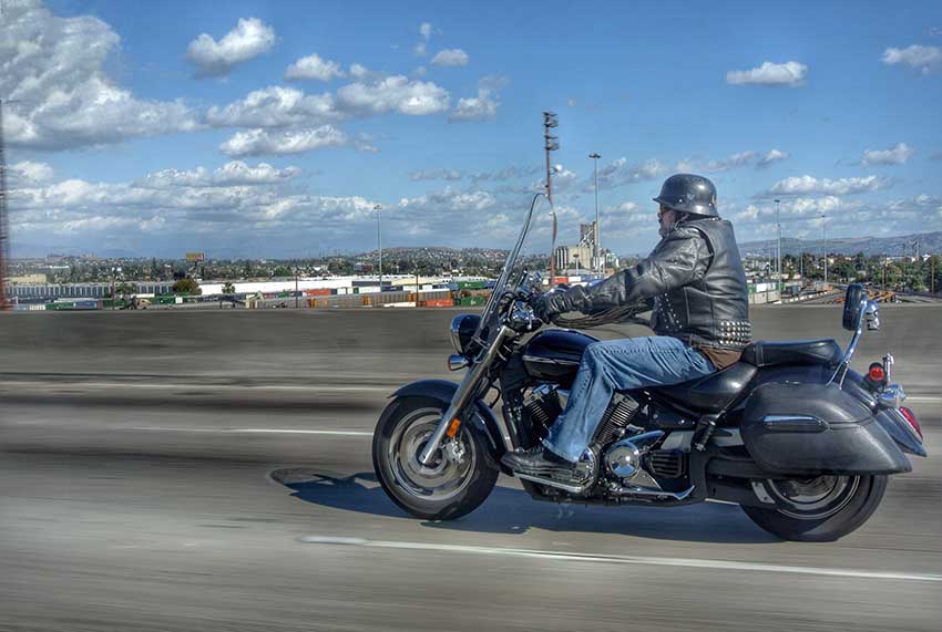 looking through motorcycle windshield