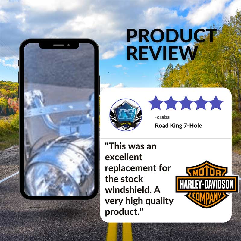 Harley Road King Detachable Wind Deflector (7 Holes across horizontal crossbar) 4 road king windshield review