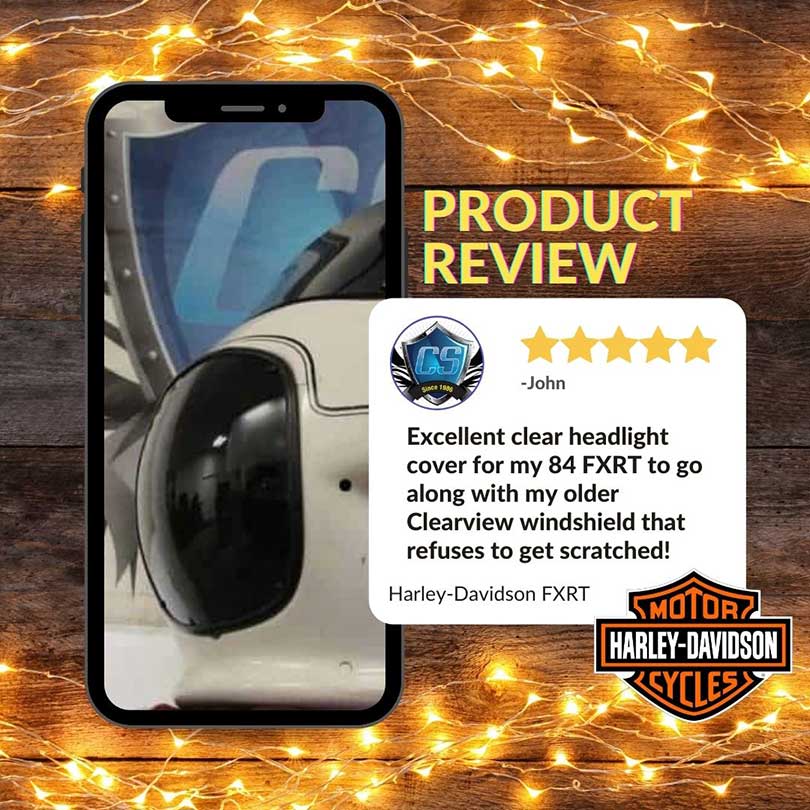 Harley-Davidson FXRT / FXRD / FXRP Headlight Cover 1 harley headlight cover review