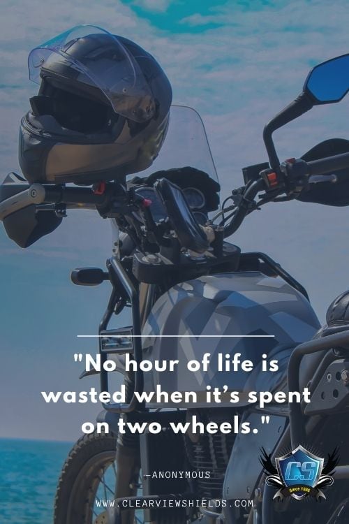 Over 50 Motorcycle Riding Quotes Bikers Quotes | Motorcycle Biker Sayings 20 No hour of life is wasted when its spent on two wheels.