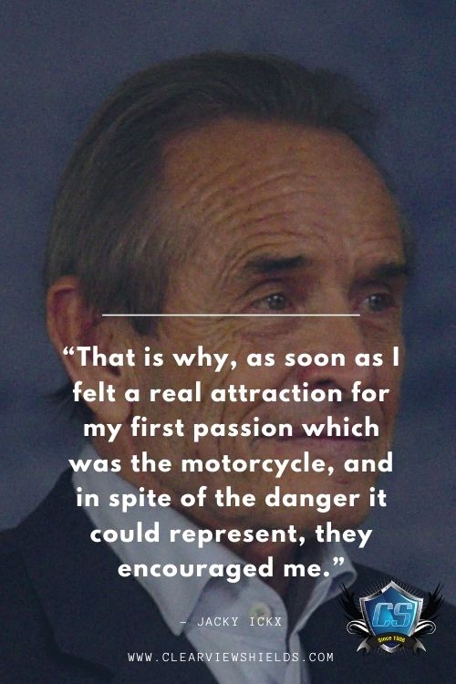 That is why as soon as I felt a real attraction for my first passion which was the motorcycle and in spite of the danger it could represent they encouraged me.
