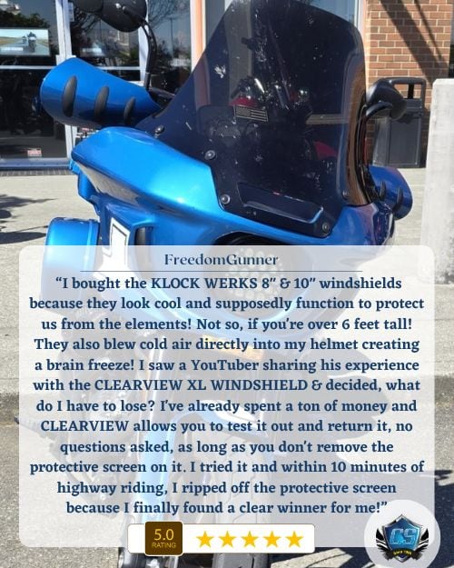 Best Motorcycle Windshields 9 I bought the KLOCK WERKS 8 10 windshields because they look cool and supposedly function to protect us from the elements